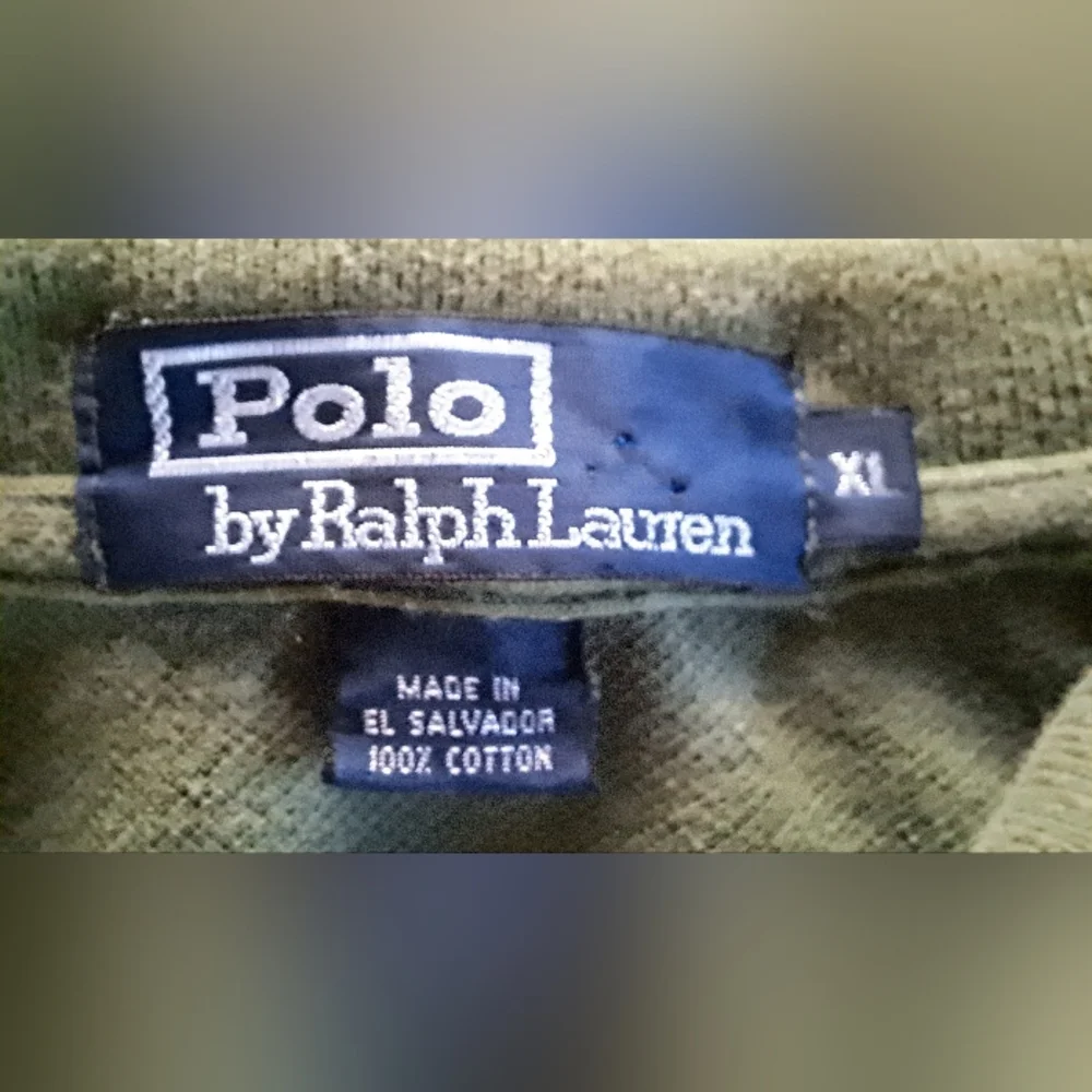 Polo by Ralph Lauren Olive Green Long Sleeve Cotton Polo Shirt Men's XL